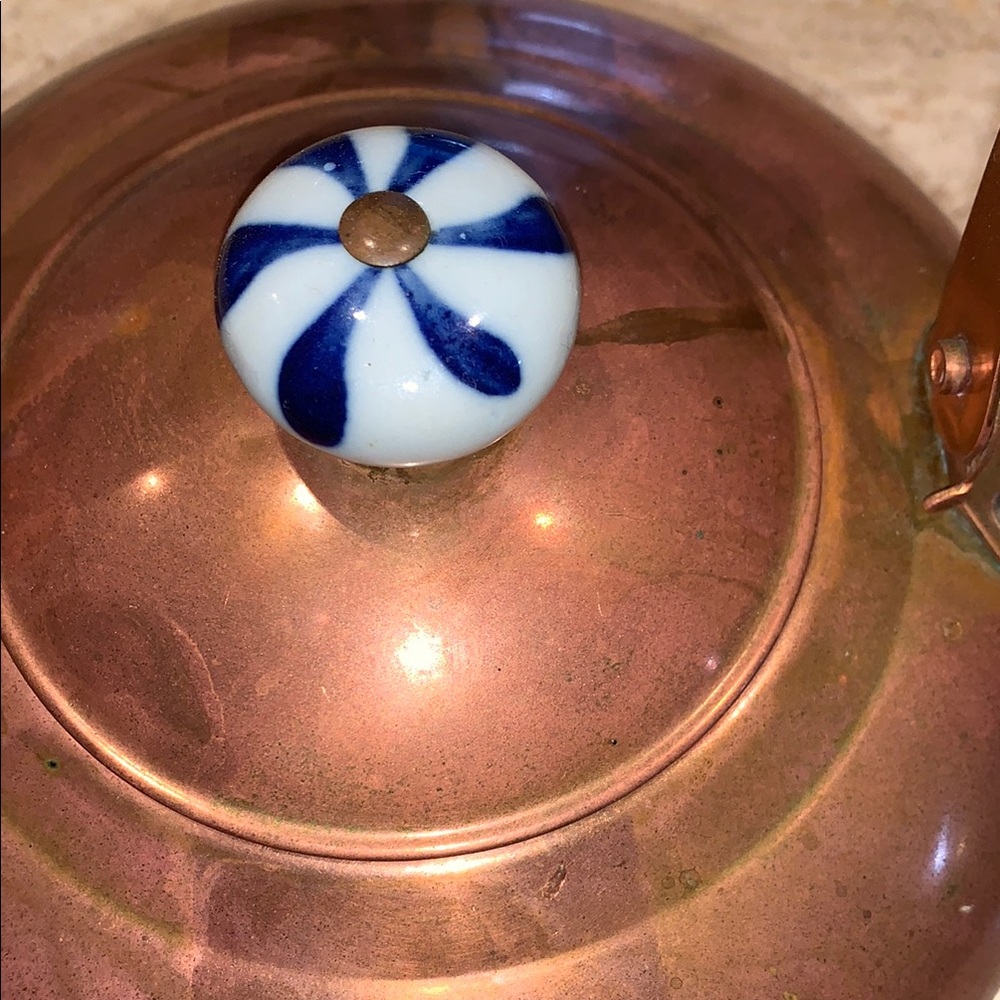 Copper Tea Kettle with Porcelain Handle - Picture 11 of 11